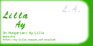 lilla ay business card